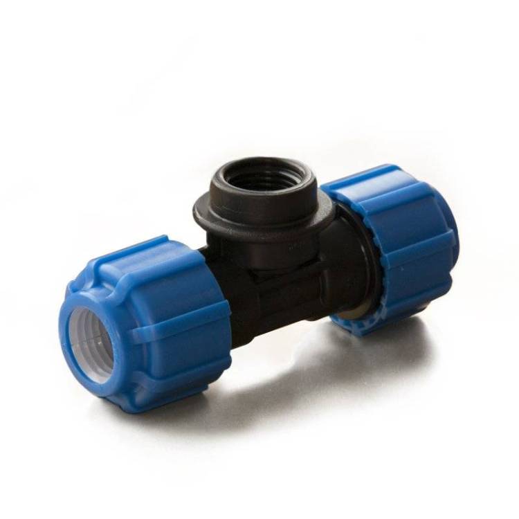 Тройник ПОЛИТЭК ТПК-АКВА с внутренней резьбой 25x3/4x25