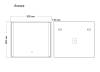 Зеркало Grossman AVRORA 900x800x45 LED с сенсорным выключателем фото 4