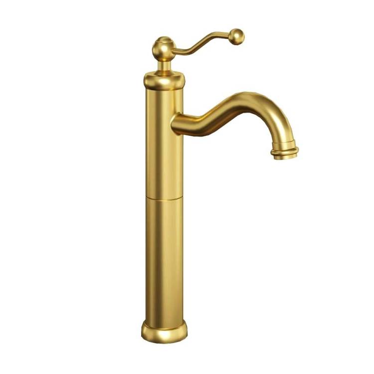 Смеситель для раковины Paini Duomo 88PJ205LL PVD высокий, золотой матовый