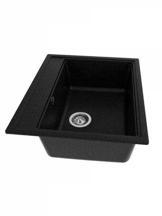 Мойка кухонная Watersense Amelia Maxi W01732 черная матовая, 60х51