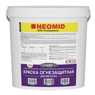 Краска огнезащитная для металла Neomid Metal белая 60 кг