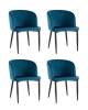 Набор из 4 стульев Stool Group Оскар MC11 KD HLR-63 X4 сине-зеленый