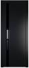 Межкомнатная дверь Profil Doors 18 PE полотно Блэк, кромка алюминиевая с четырех сторон черная, стеклянная вставка черный лак 700x2000