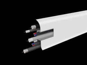 Плинтус Bonkeel Барк 5801 Белый матовый 2200x58x22