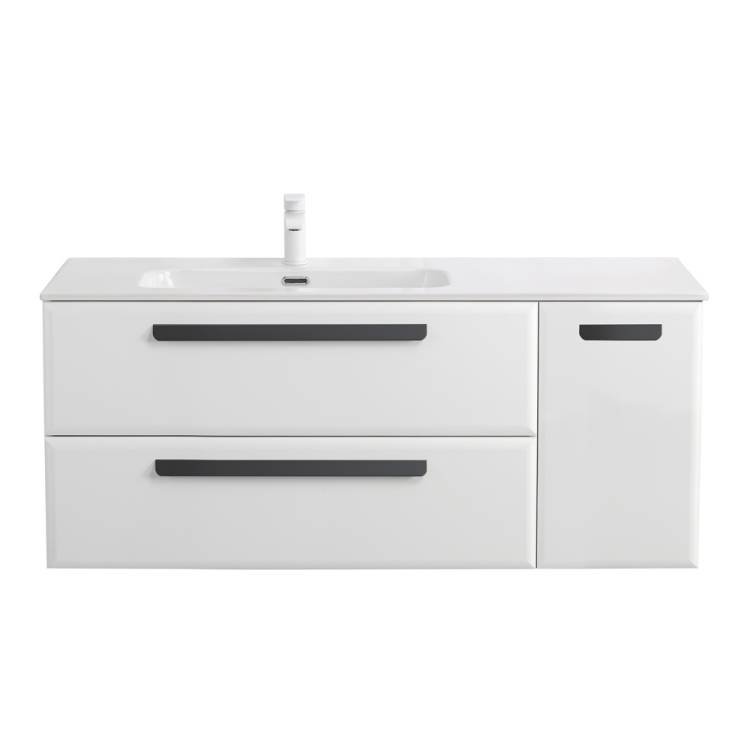 Тумба под раковину Cezares ECO-CER-N-1200-2C-1A-SO-BL-L Bianco Lucido, 120x45.7x50