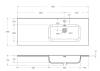 Раковина BelBagno BB1200ETL-R чаша справа, белый глянцевый, 121x46.5 фото 4