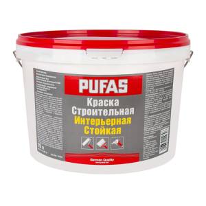 Краска интерьерная Pufas Стойкая Строительная морозостойкая 10 л