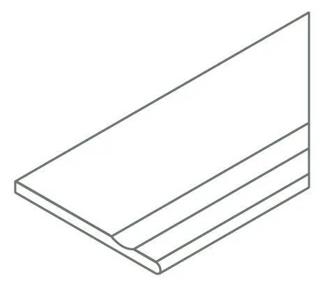 Бордюр Italon Авангард X2 620090001157 Блэк с выемкой закруглённый правый 30x120