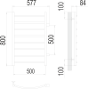 Полотенцесушитель Terminus Классик П8 50x80 бп500, водяной фото 3