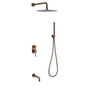 Душевой комплект Boheme Uno 464-2-BRB бронзовый брашированный