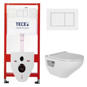 Комплект Tece TC413IONVP0 Инсталляция для унитаза Tece + Унитаз подвесной beWash Ion безободковый, с сиденьем микролифт, белый глянец