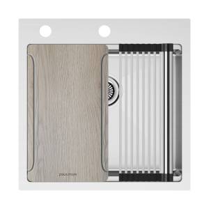 Мойка кухонная Paulmark Kroner-Multi Sink 51 PM685151-BS брашированная сталь, 51x51