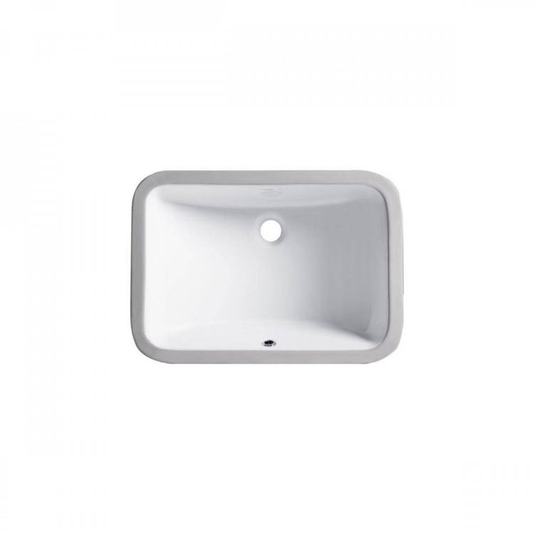 Раковина встраиваемая Bravat C22131W-A-ENG белая прямоугольная 550x400x200мм