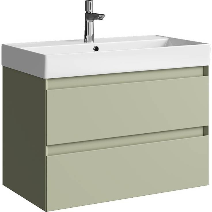 Тумба с раковиной Aqwella Geometria 81 GE01082SH шалфей зеленый