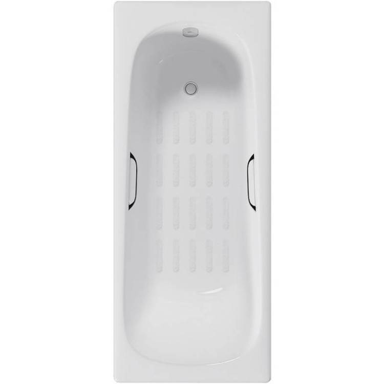 Чугунная ванна Delice Continental DLR230613R-AS 170x70, с антискользящим покрытием, с отверстиями под ручки, без ножек