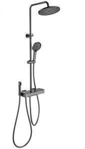 Душевая стойка Wonzon & Woghand WW-B3580-BGG с термостатом, темный графит