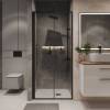 Душевая дверь Niagara Nova NG-84-10AB профиль черный матовый, стекло прозрачное, 100x195 фото 4