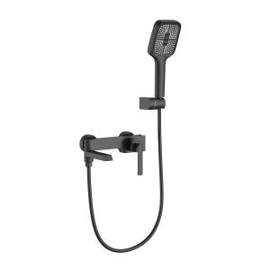 Смеситель для ванны Elghansa Urban 2313301-Black с душевым комплектом, черный