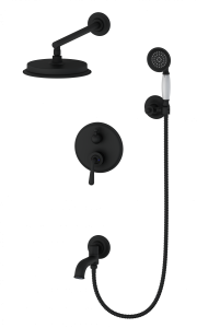Душевой комплект Wonzon & Woghand WW-88939008-MB черный