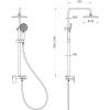 Душевая стойка beWash BV1MMSS6666 со смесителем, черный фото 5