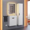 Тумба с раковиной Uperwood Modul 393020555 подвесная, матовая, белая, графит, 50 см фото 12
