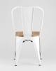 Набор из 6 стульев Stool Group Tolix YD-H440B-W LG-02 X6 белый глянцевый, светлое дерево фото 6