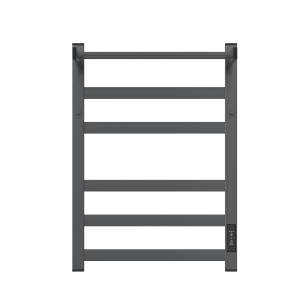 Полотенцесушитель электрический Apextermo Терра TR11164GF с крючками и полкой, графит металлик, 60x40