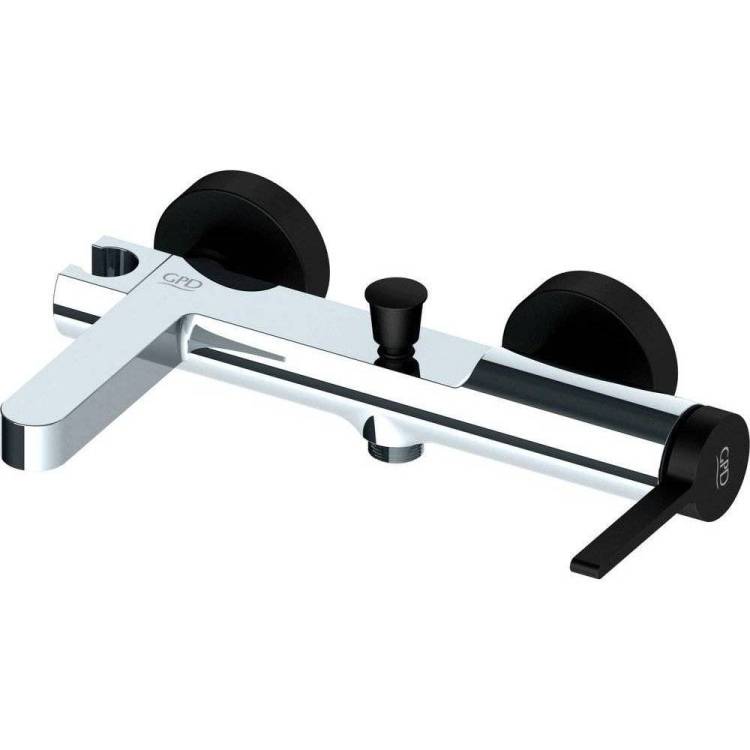 Смеситель для ванны GPD Gildo MBB165-K-S черный, хром
