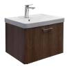 Тумба с раковиной Comforty Ангара-60П 00-00021035 подвесная, дуб темно-коричневый
