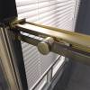 Душевая дверь в нишу Veconi Premium Trento PTD40-G-130-01-C4 профиль брашированное золото, стекло прозрачное, 130x200 фото 5