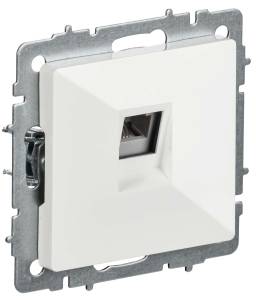 Розетка телефонная RJ11 IEK Brite BR-T10-K01 белый