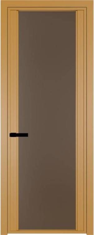 Межкомнатная дверь Profil Doors 2 AGP цвет профиля Золото, стекло безопасное 6 мм монохром гляссе 800x2000