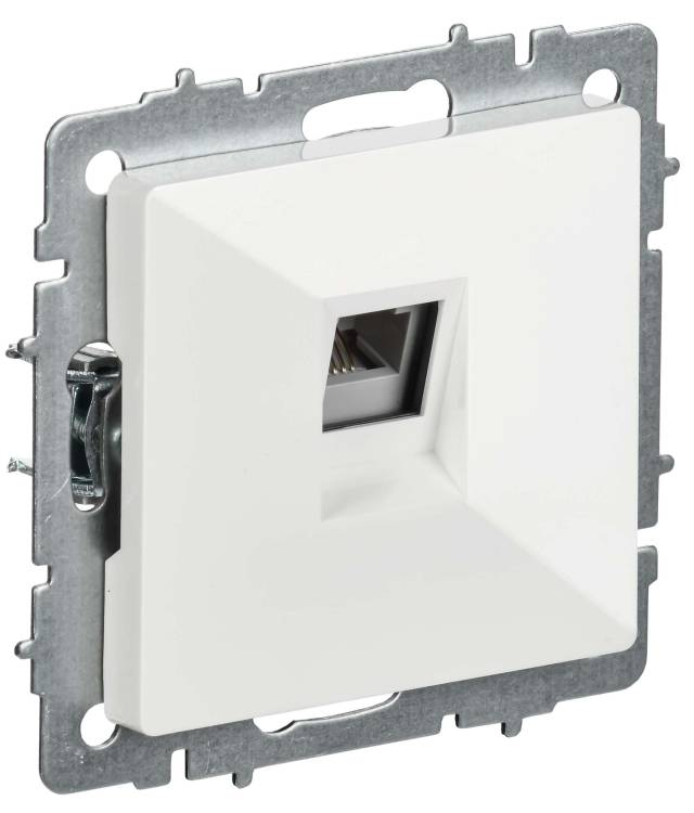 Розетка телефонная RJ11 IEK Brite BR-T10-K01 белый