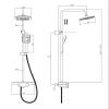 Душевая стойка Rush ST4235-50 хром, белый фото 3