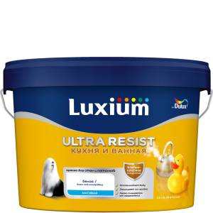 Краска латексная Luxium Ultra Resist Для Кухни и Ванной матовая база BC 2.25 л