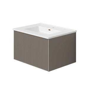 Тумба с раковиной La Fenice Terra Cappuccino NFNC-01-TER-C-60-3-60 бежевая матовая, 60 см