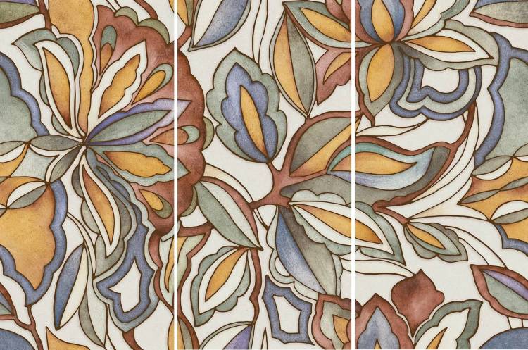 Панно Kerama Marazzi Ботаника KMP2STA005BR3X матовый обрезной (из 3-x частей 30x60x0.9) 60x90