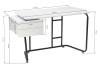 Компьютерный стол Woodville Desk 11838 Черный / Белый фото 2