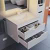 Тумба с раковиной Uperwood Modul 3930205581 подвесная, матовая, белая, графит, 65 см фото 6