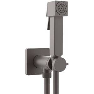 Гигиенический душ Bossini Cube E38003B.073 черный матовый, со смесителем, с внутренней частью