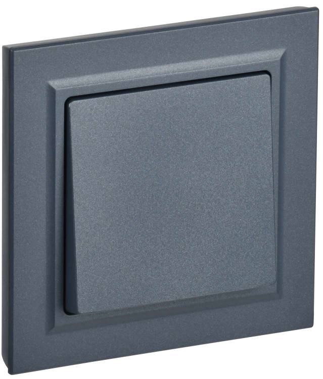 Выключатель 1-клавишный IEK Brite BR-V10-0-10-K35-F маренго