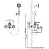 Смеситель для ванны AltroBagno с душем Beatrice 0206 Bi фото 2