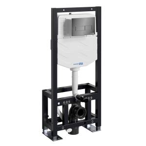 Система инсталляции для унитазов Wasserkraft Dill 61TLT.010.ME.PB03 клавиша черный глянцевый