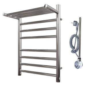 Полотенцесушитель электрический Point Аврора PN10146SPE 40x60, с полкой, хром