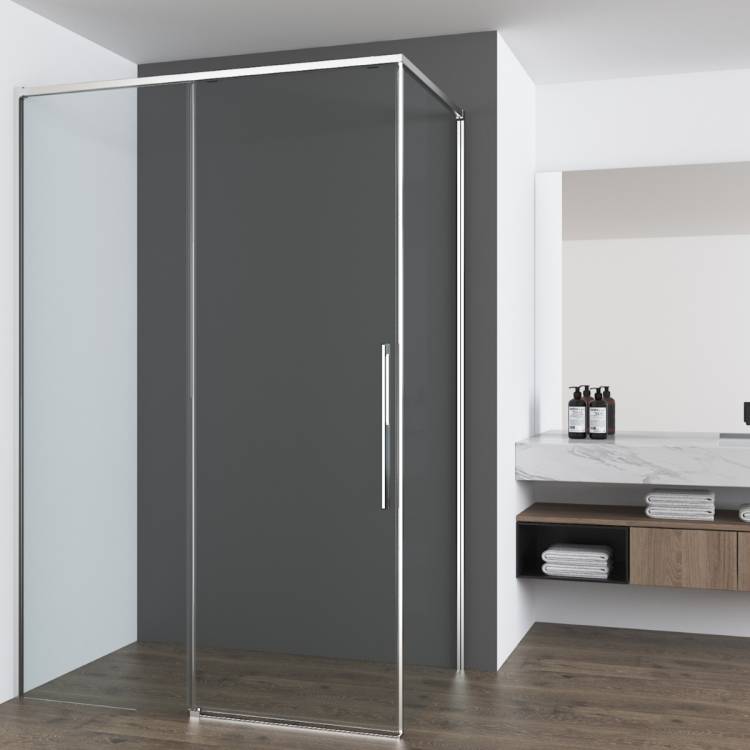 Душевой уголок Vincea Ultima VSR-7UL1010CL профиль хром, стекло прозрачное, 100x100x200