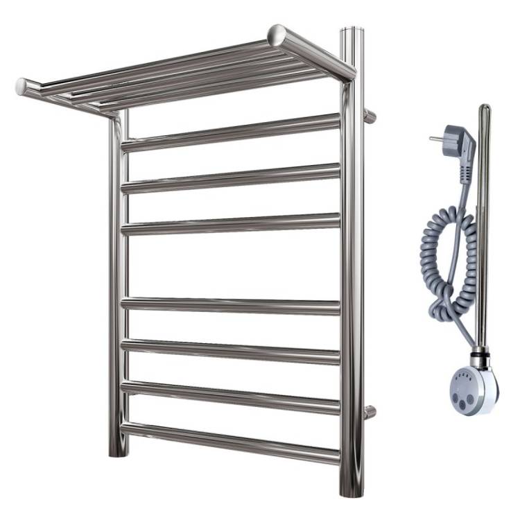 Полотенцесушитель электрический Point Аврора PN10146SPE 40x60, с полкой, хром