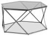 Стол журнальный Stool Group Круз ECT-187-GM сталь темный хром 93x80