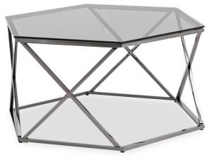 Стол журнальный Stool Group Круз ECT-187-GM сталь темный хром 93x80