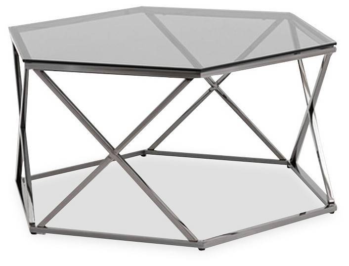 Стол журнальный Stool Group Круз ECT-187-GM сталь темный хром 93x80