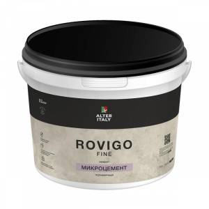 Декоративное покрытие с эффектом микроцемент Silk Plaster AlterItaly Rovigo Fine белое 15 кг